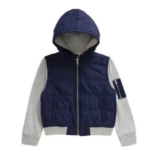 Tucker + Tate Kids' Summit Crest Mixed Media Jacket in Navy Size 5